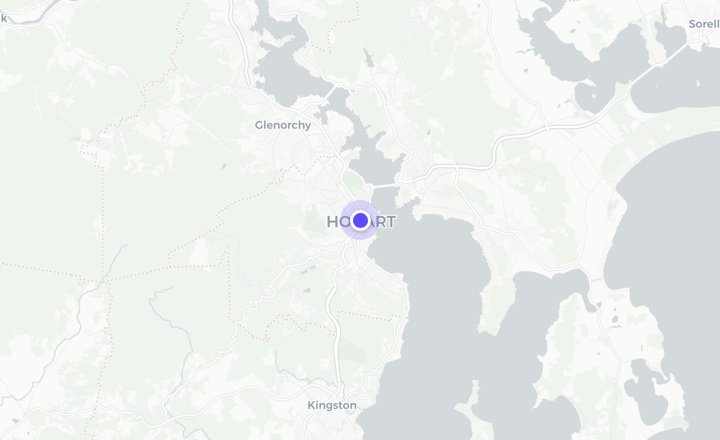 Map of Hobart, Tasmania, where Devarko is based